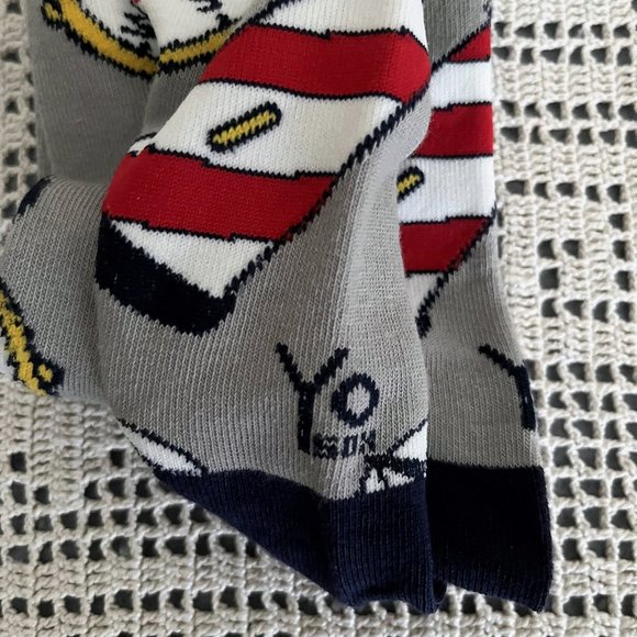 NEW with tags YoSox grey, red, navy, white & yellow socks men’s size 7-12 rare - Picture 5 of 9